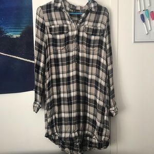 Long sleeve flannel dress